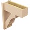 Ekena Millwork 7 1/2-in W x 18-in D x 22-in H Balboa Block Rough Cedar Woodgrain TimberThane Outlooker, Primed Tan OUTUR075X18X22BOA44RCPR - alternate 3